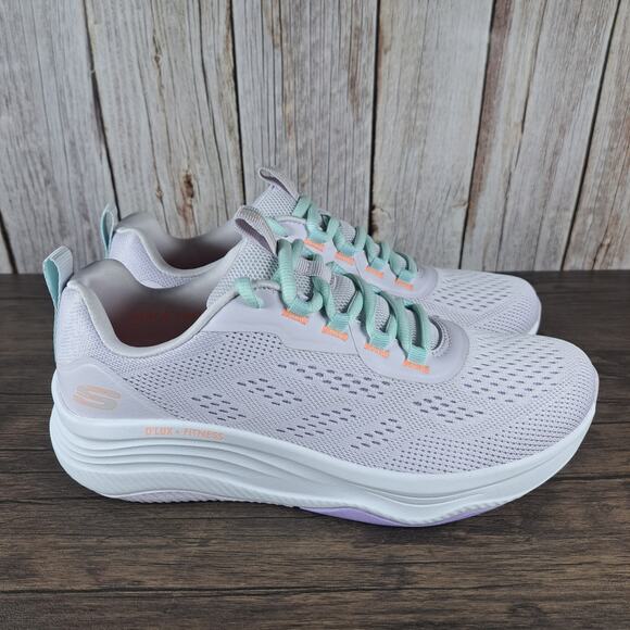 Skechers D' Lux Fitness Fresh Feel Women's Sz 9 Athletic Shoes Lavender Mint - Picture 3 of 9